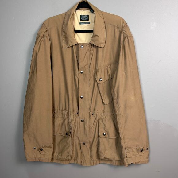 J.Crew utility Jacket Men's‎ XL Stonehall tan rugged Outlander waxed No Hood - Picture 2 of 12